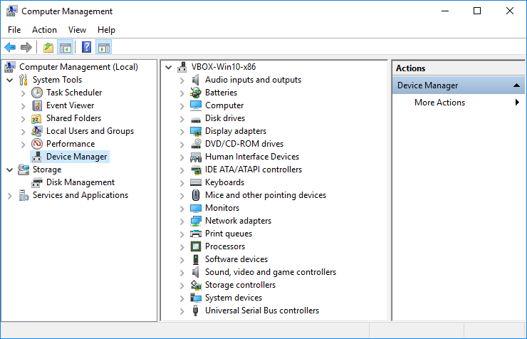 Open Device Manager from Computer Management