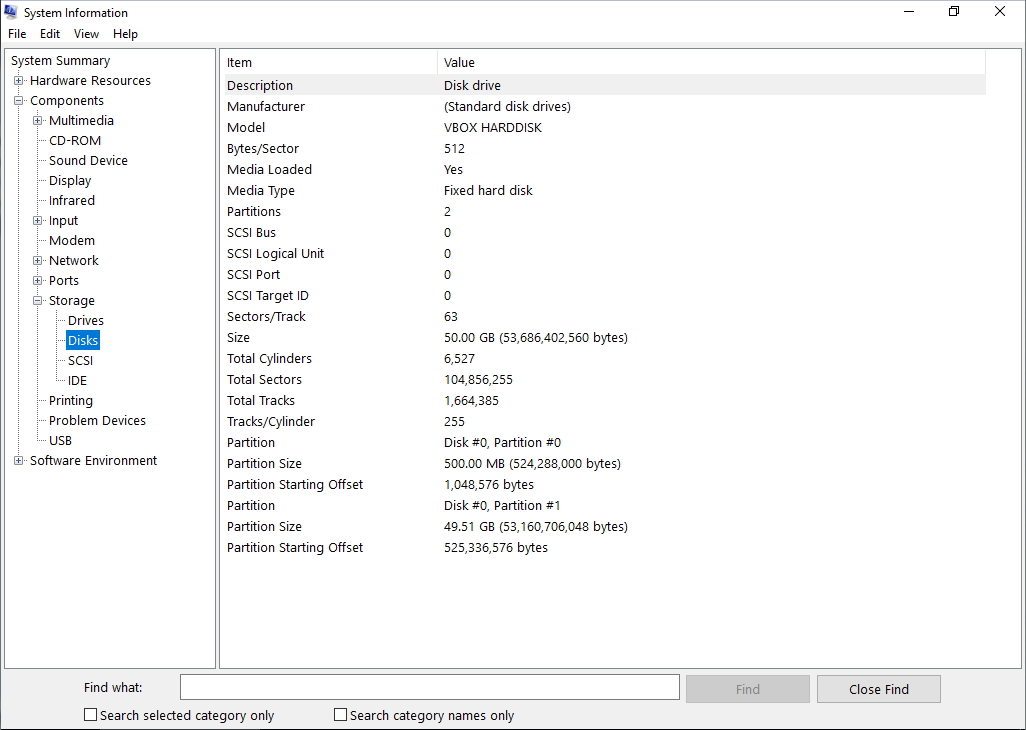 Msinfo32 Disks