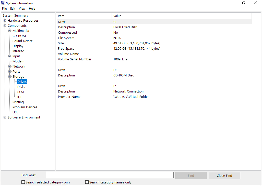 Msinfo32 Drives