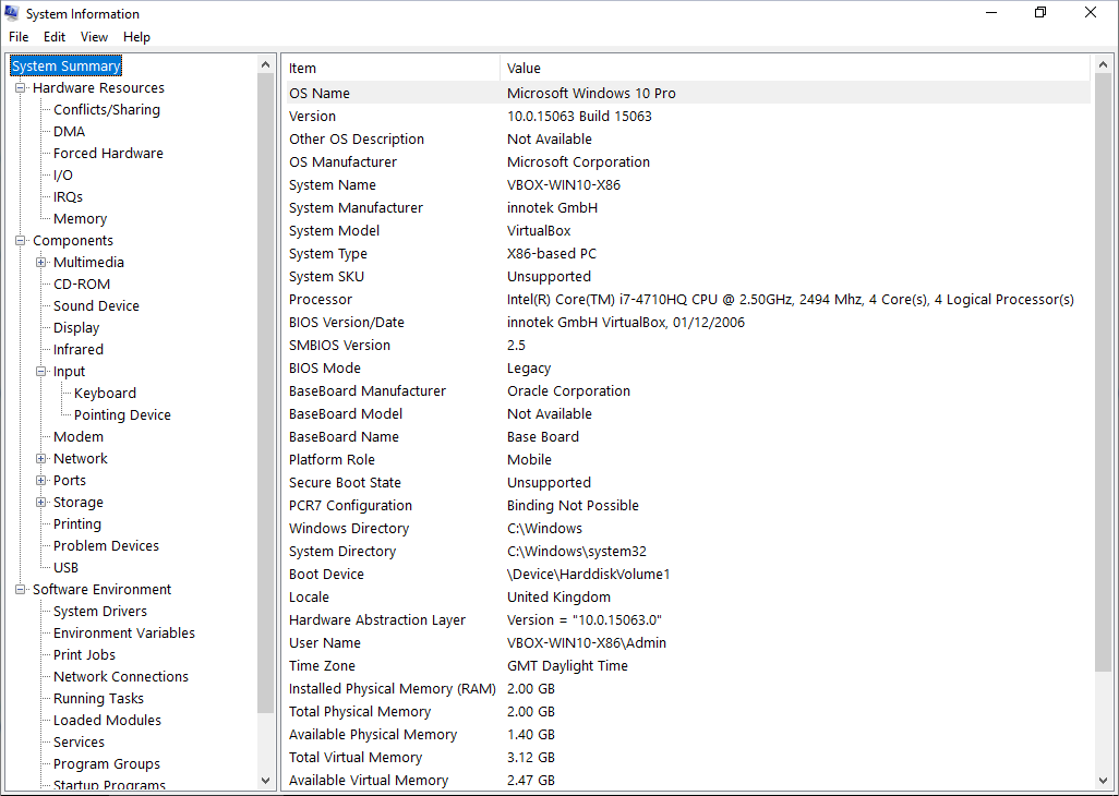 Msinfo32 System Information for Windows  Help  CPU Expert